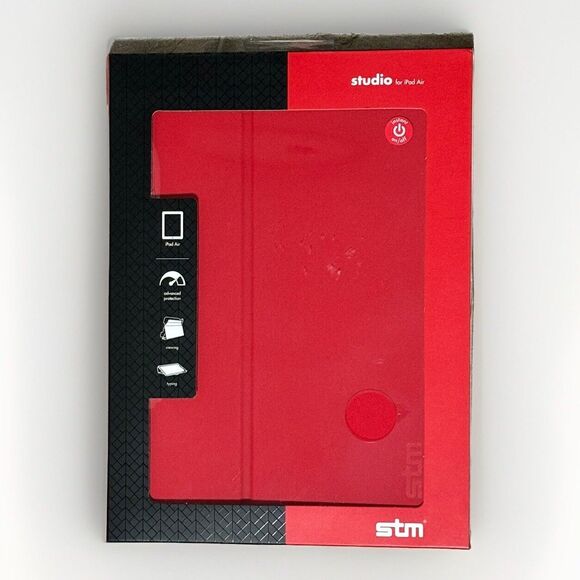 STM STUDIO PROTECTIVE CASE FOR IPAD AIR - RED (STM-222-053J-29) NEW - Picture 1 of 2